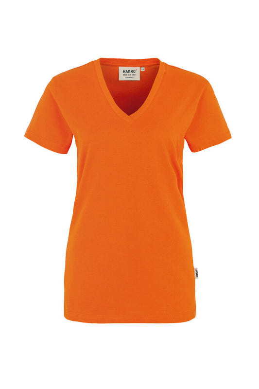 HAKRO Damen V-Shirt Classic - Orange - 1