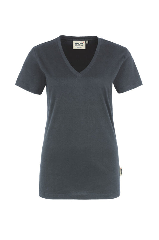 HAKRO Damen V-Shirt Classic - Anthrazit - 1