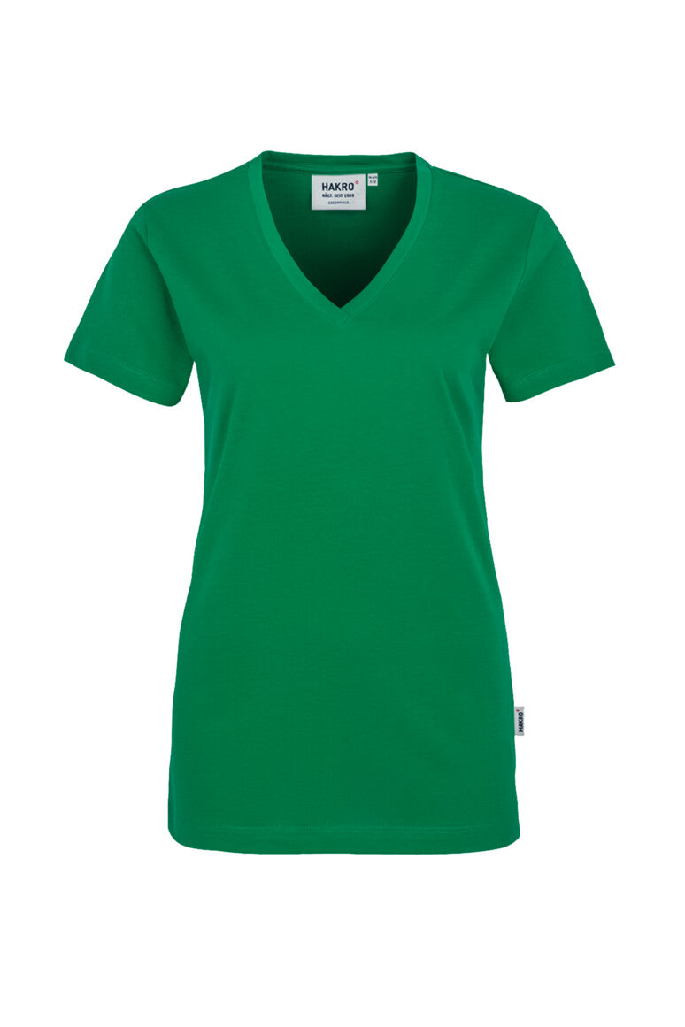 HAKRO Damen V-Shirt Classic - Kellygrün - 1