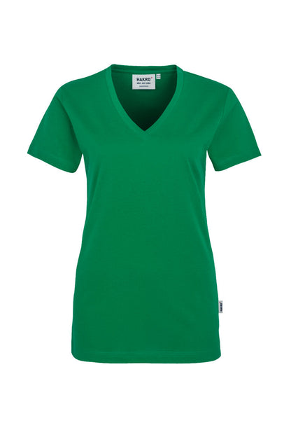 HAKRO Damen V-Shirt Classic - Kellygrün - 1