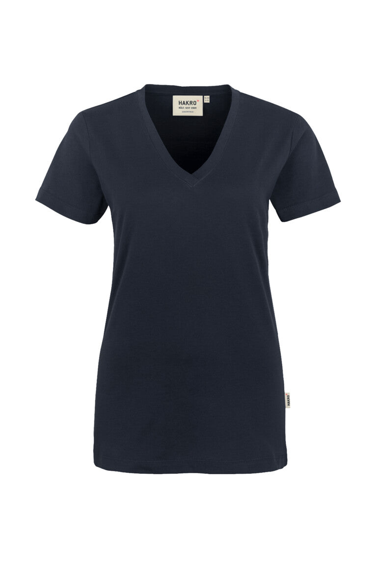 HAKRO Damen V-Shirt Classic - Tinte - 1