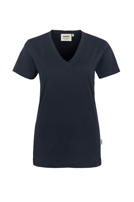 HAKRO Damen V-Shirt Classic - Tinte - 1