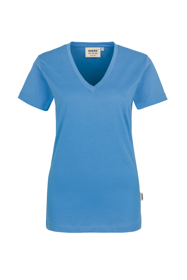 HAKRO Damen V-Shirt Classic - Malibublau - 1