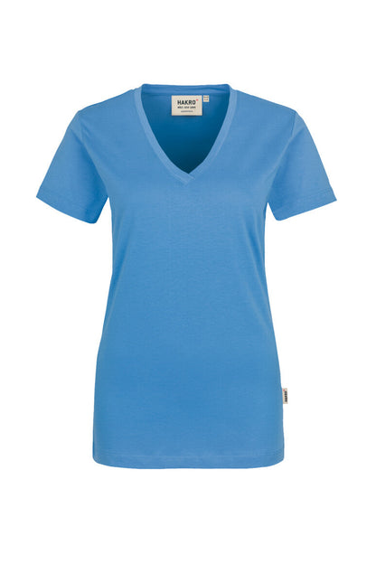 HAKRO Damen V-Shirt Classic - Malibublau - 1