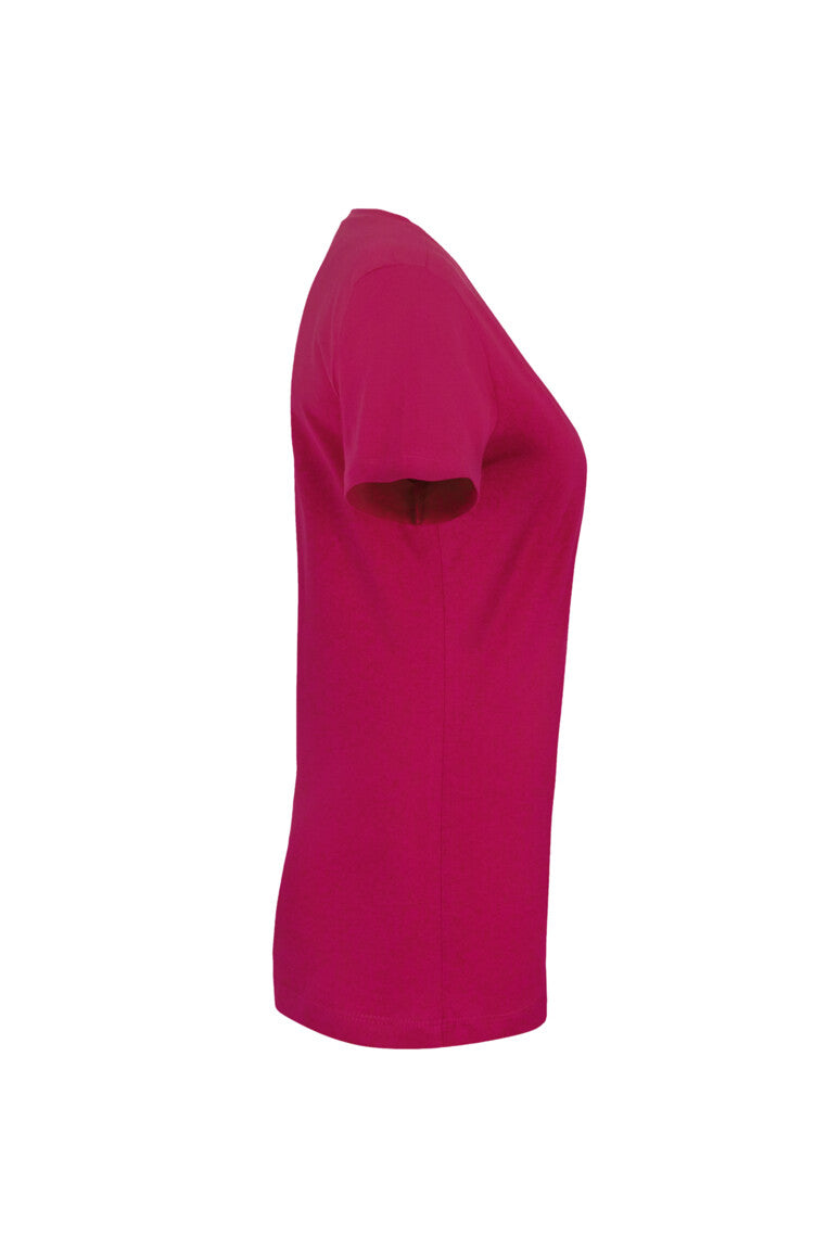 HAKRO Damen V-Shirt Classic - Magenta - 4