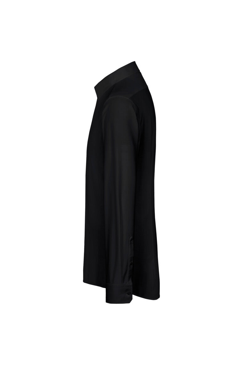 HAKRO Hemd Natural Stretch Regular - Schwarz - 2