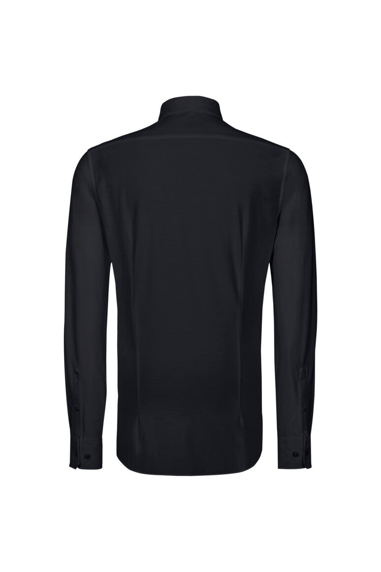 HAKRO Hemd Natural Stretch Regular - Schwarz - 4