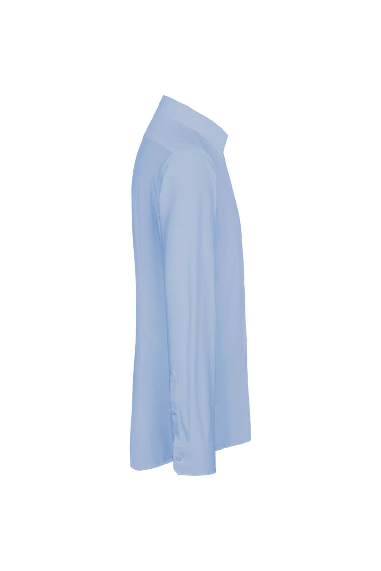 HAKRO Hemd Natural Stretch Regular - Ozeanblau - 3
