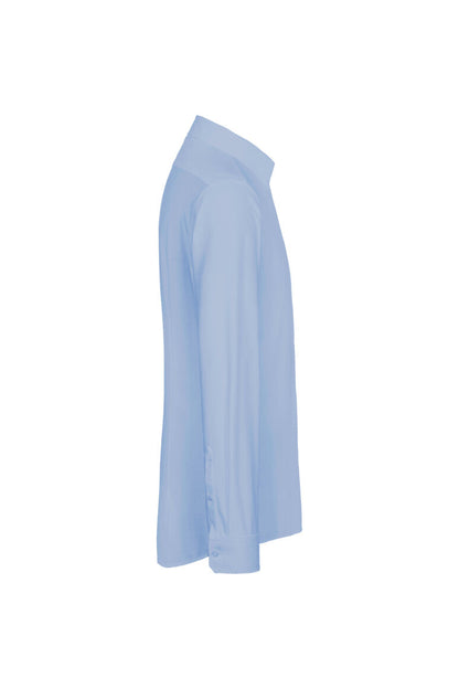 HAKRO Hemd Natural Stretch Regular - Ozeanblau - 3