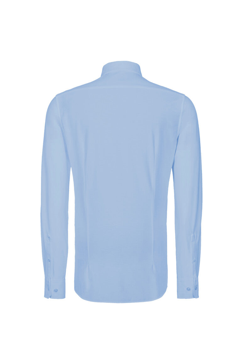 HAKRO Hemd Natural Stretch Regular - Ozeanblau - 4
