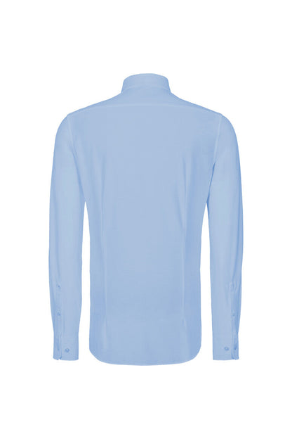 HAKRO Hemd Natural Stretch Regular - Ozeanblau - 4