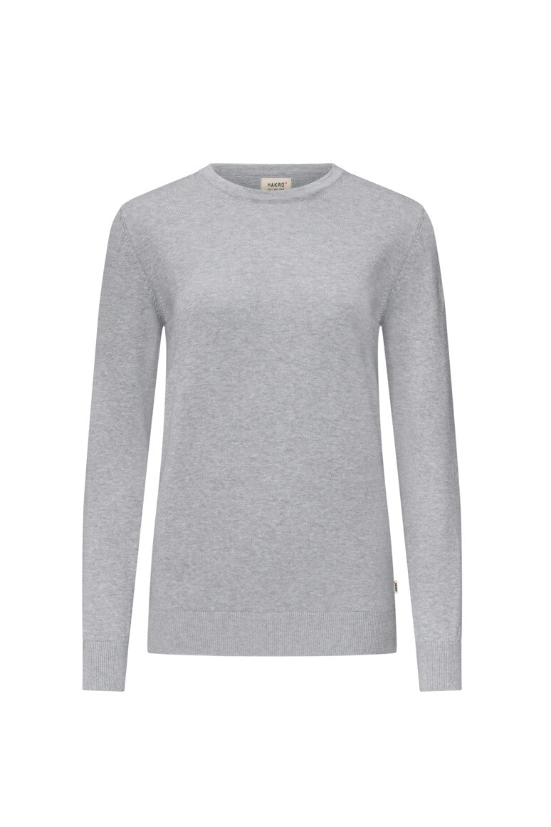HAKRO Damen Pullover Premium-Baumwolle - Grau meliert - 1