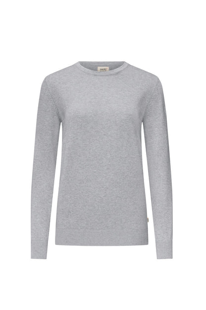 HAKRO Damen Pullover Premium-Baumwolle - Grau meliert - 1
