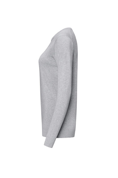 HAKRO Damen Pullover Premium-Baumwolle - Grau meliert - 2