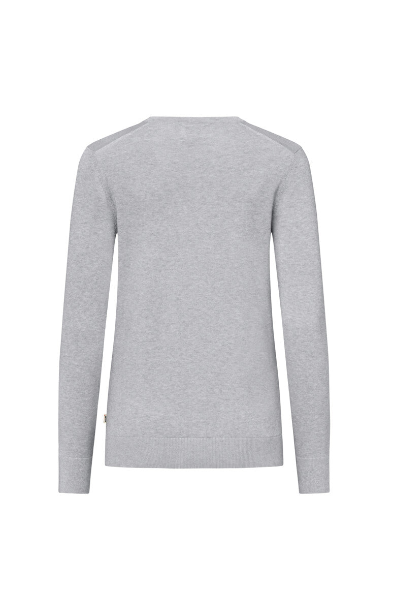 HAKRO Damen Pullover Premium-Baumwolle - Grau meliert - 3
