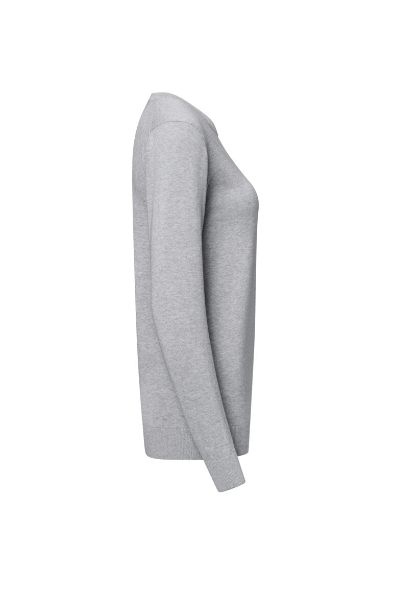 HAKRO Damen Pullover Premium-Baumwolle - Grau meliert - 4