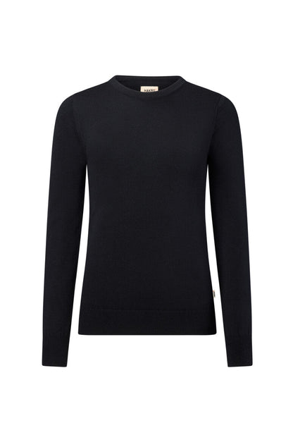 HAKRO Damen Pullover Merino-Wolle - Schwarz - 1