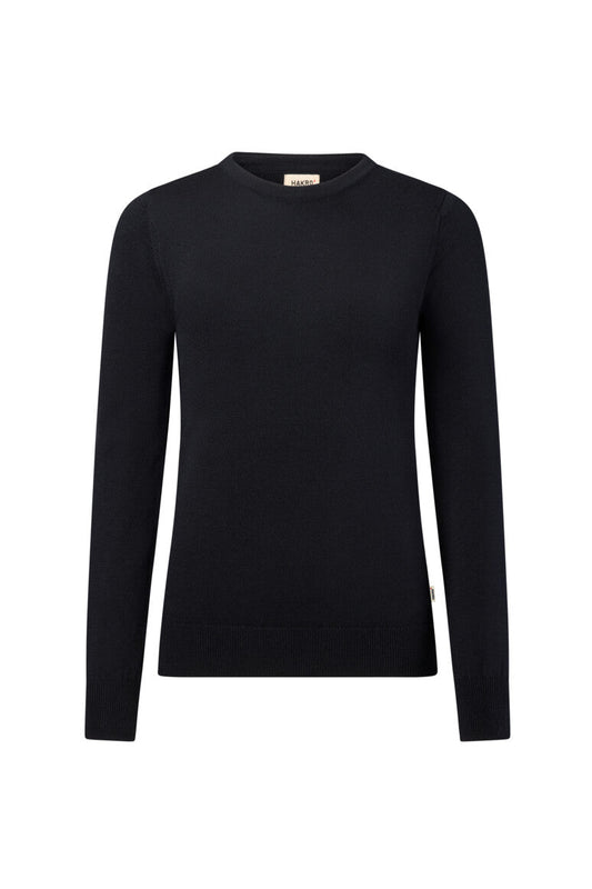 HAKRO Damen Pullover Merino-Wolle - Schwarz - 1