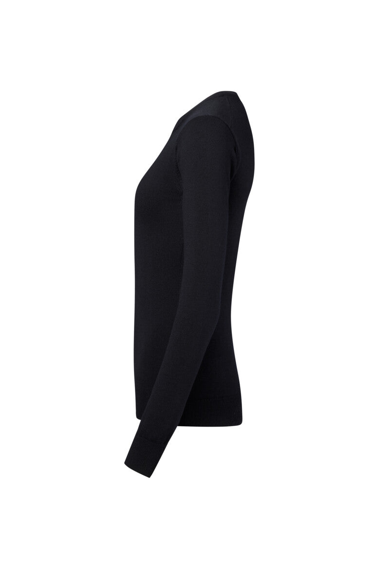 HAKRO Damen Pullover Merino-Wolle - Schwarz - 2