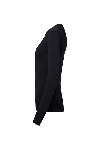 HAKRO Damen Pullover Merino-Wolle - Schwarz - 2