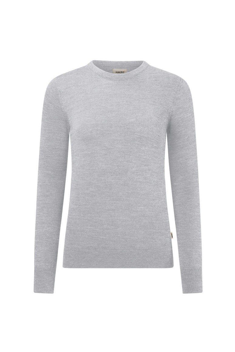 HAKRO Damen Pullover Merino-Wolle - Grau meliert - 1