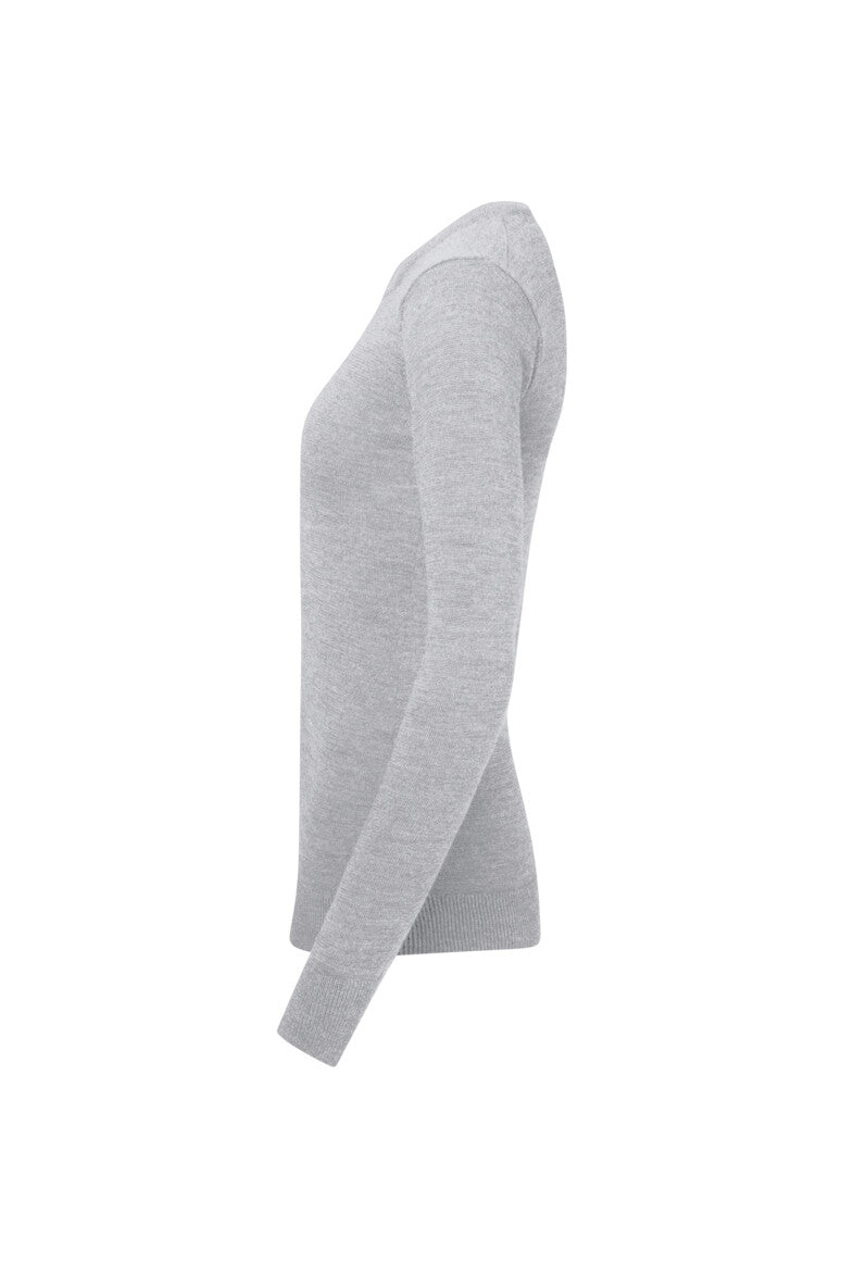 HAKRO Damen Pullover Merino-Wolle - Grau meliert - 2