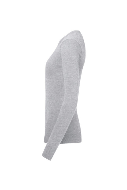 HAKRO Damen Pullover Merino-Wolle - Grau meliert - 2