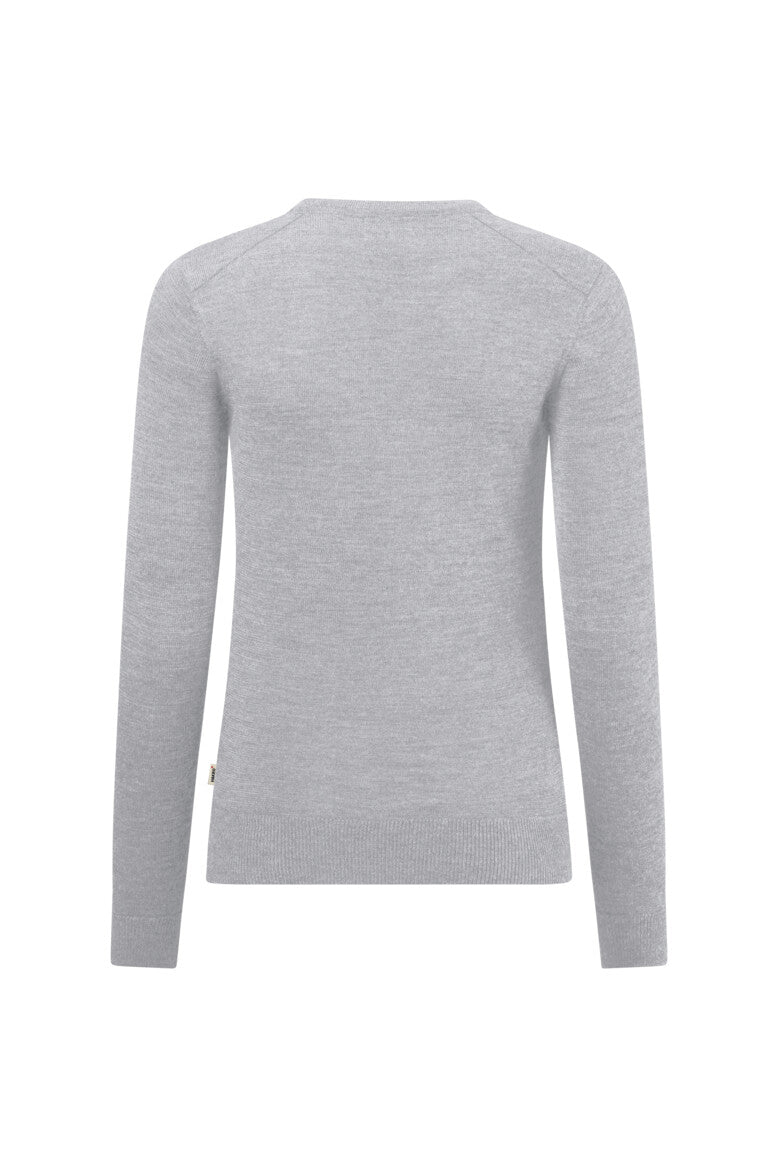 HAKRO Damen Pullover Merino-Wolle - Grau meliert - 3