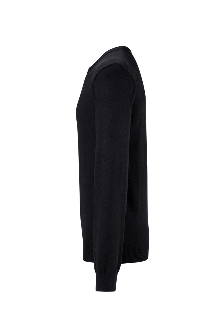 HAKRO Pullover Merino-Wolle - Schwarz - 2