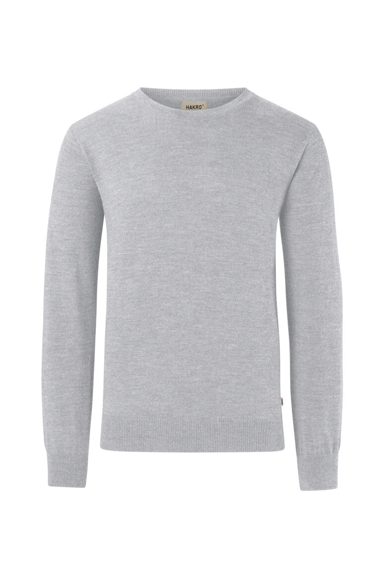 HAKRO Pullover Merino-Wolle - Grau meliert - 1