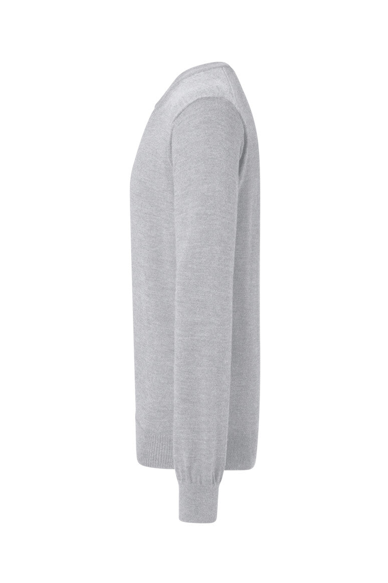 HAKRO Pullover Merino-Wolle - Grau meliert - 2