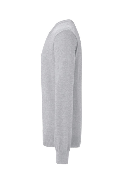 HAKRO Pullover Merino-Wolle - Grau meliert - 2