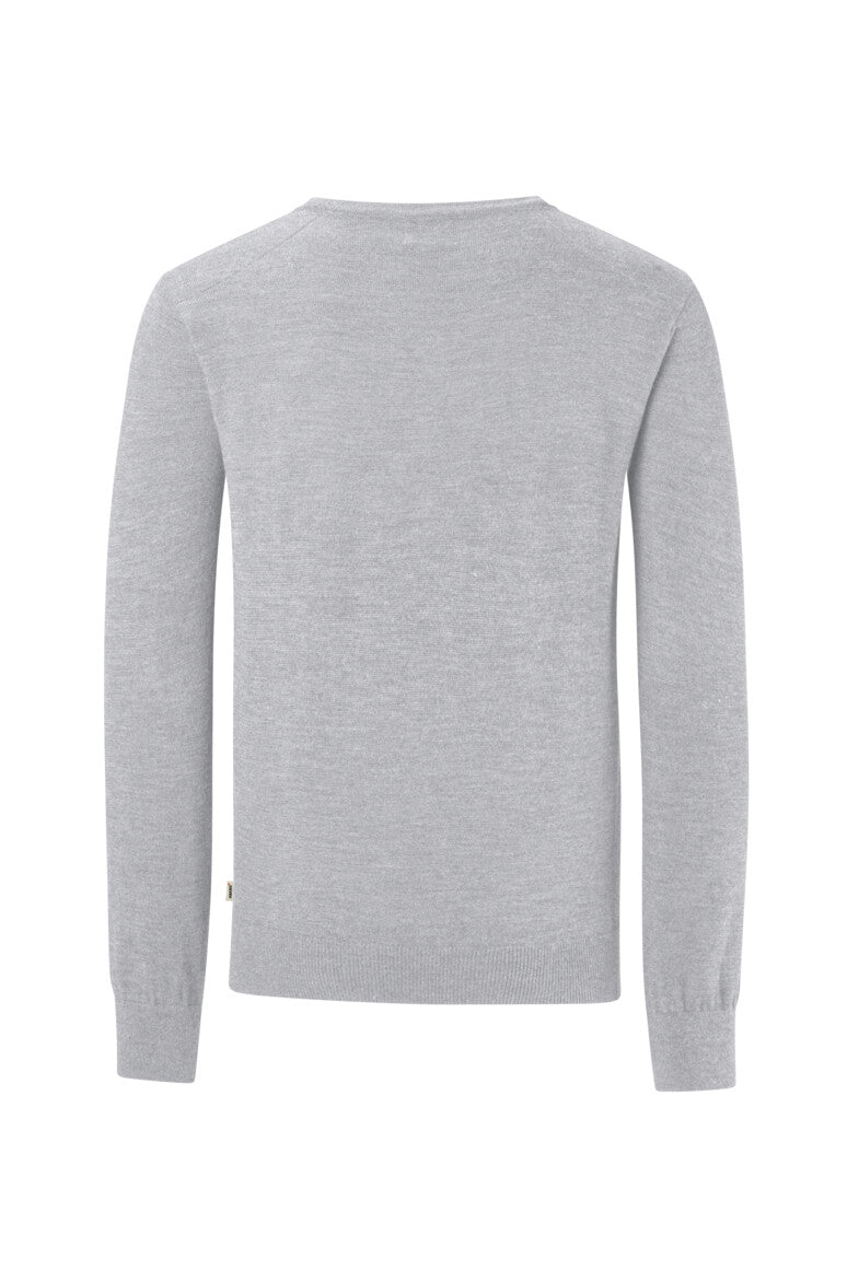 HAKRO Pullover Merino-Wolle - Grau meliert - 3