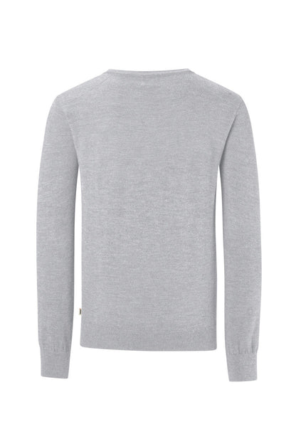 HAKRO Pullover Merino-Wolle - Grau meliert - 3