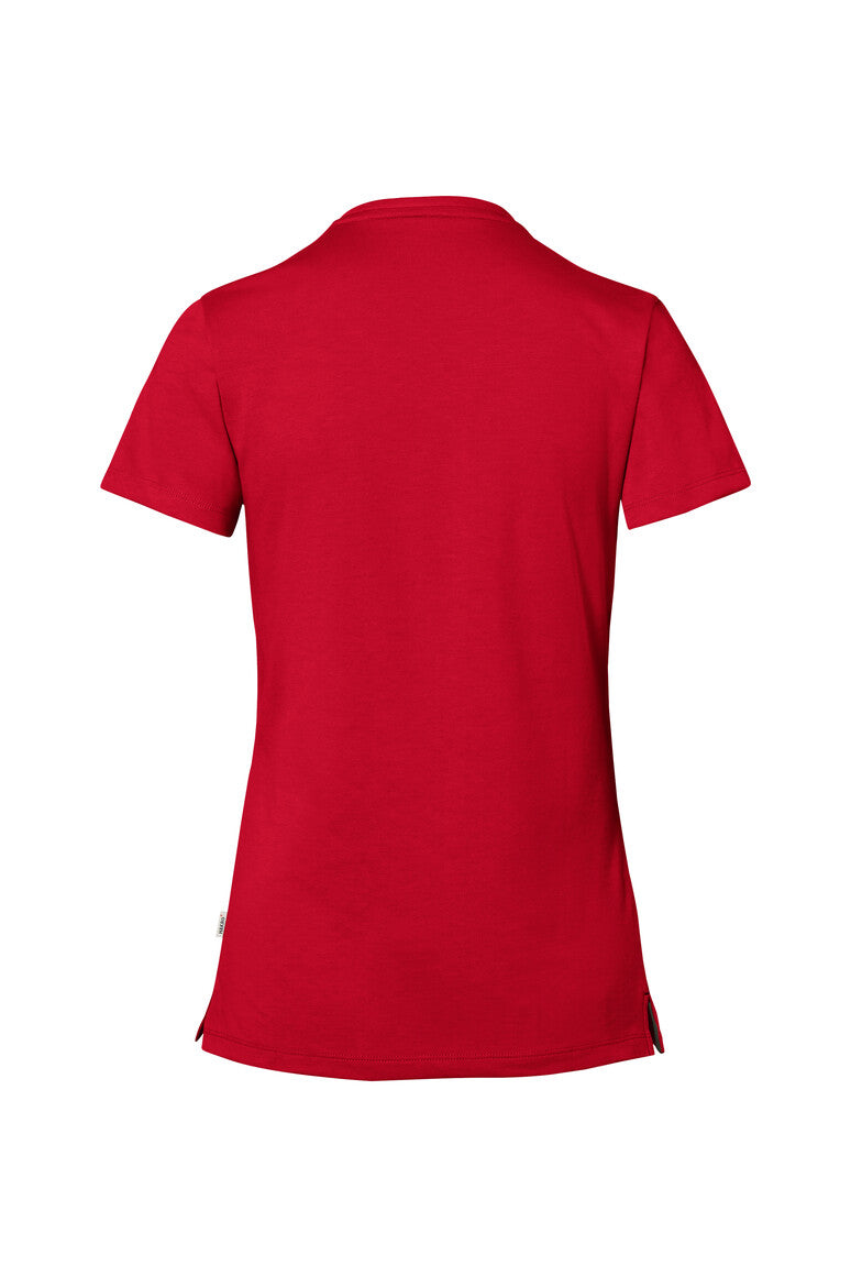 HAKRO COTTON TEC® Damen V-Shirt - Rot - 3