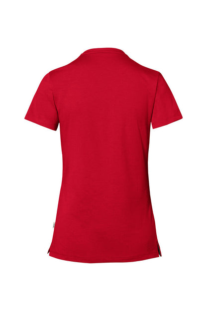 HAKRO COTTON TEC® Damen V-Shirt - Rot - 3