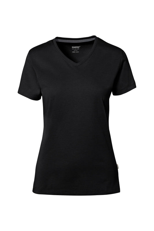 HAKRO COTTON TEC® Damen V-Shirt - Schwarz - 1