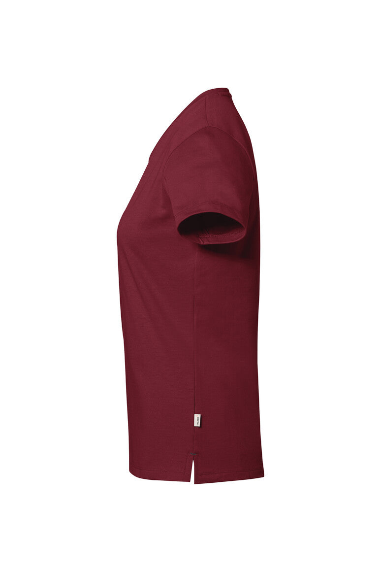 HAKRO COTTON TEC® Damen V-Shirt - Weinrot - 2