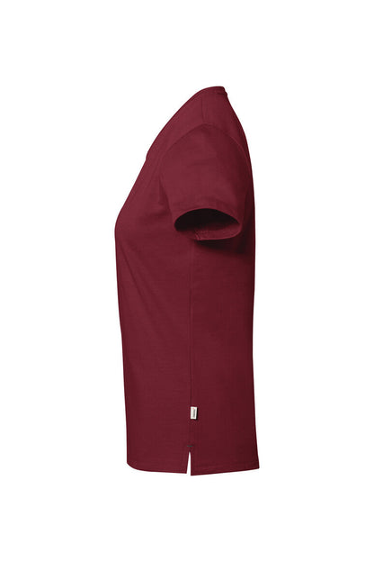 HAKRO COTTON TEC® Damen V-Shirt - Weinrot - 2