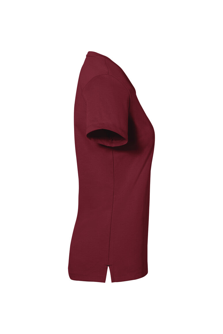 HAKRO COTTON TEC® Damen V-Shirt - Weinrot - 4