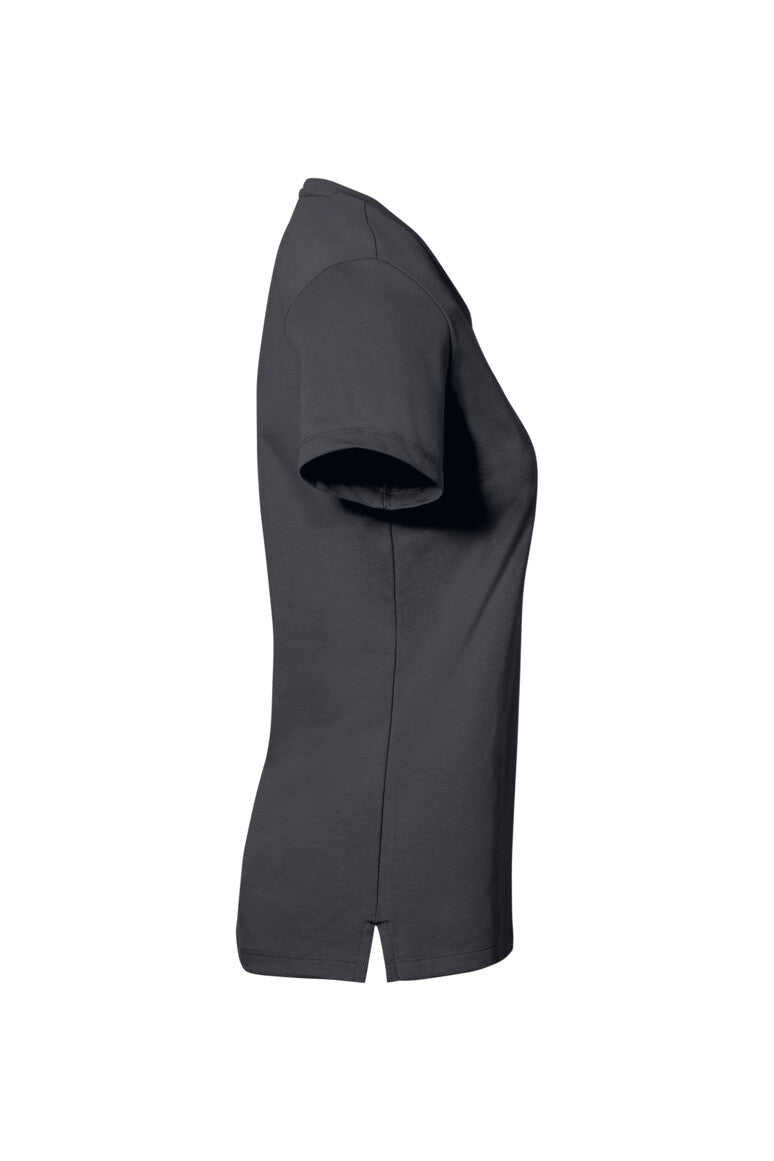 HAKRO COTTON TEC® Damen V-Shirt - Karbongrau - 4