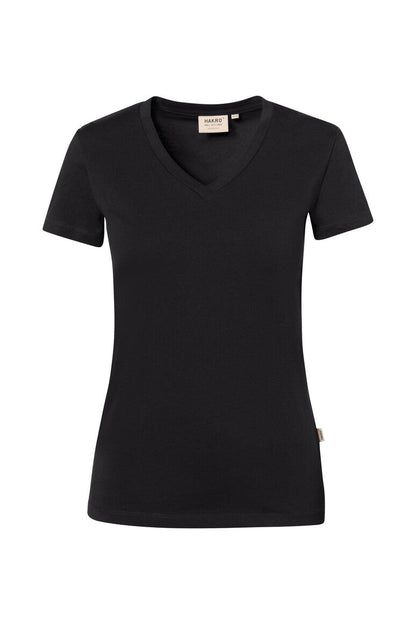 HAKRO Damen V-Shirt Stretch - Schwarz - 1
