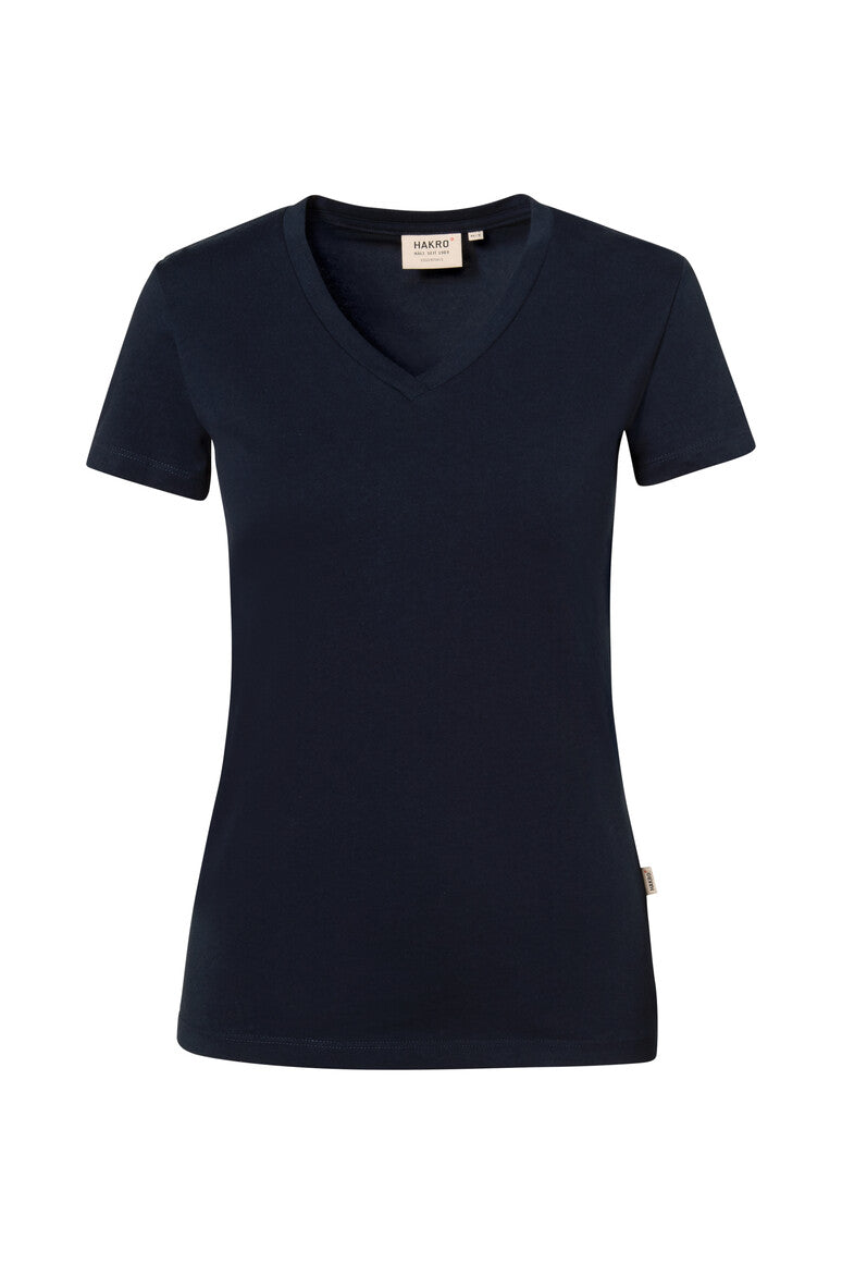 HAKRO Damen V-Shirt Stretch - Tinte - 1
