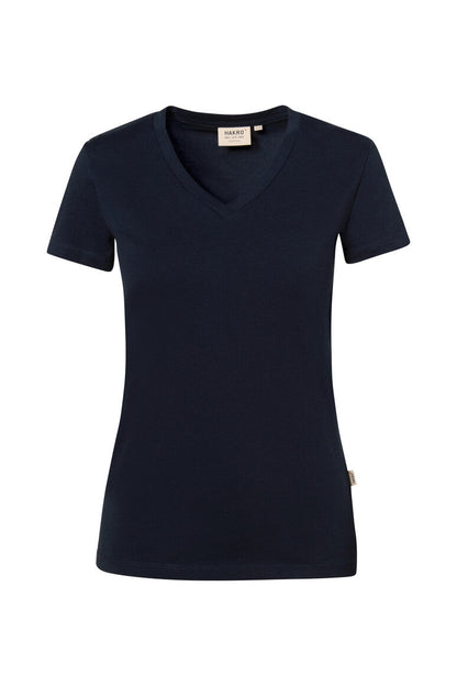 HAKRO Damen V-Shirt Stretch - Tinte - 1