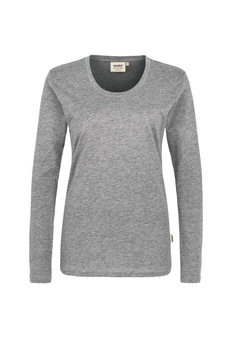 HAKRO Damen Longsleeve Classic - Grau meliert - 1