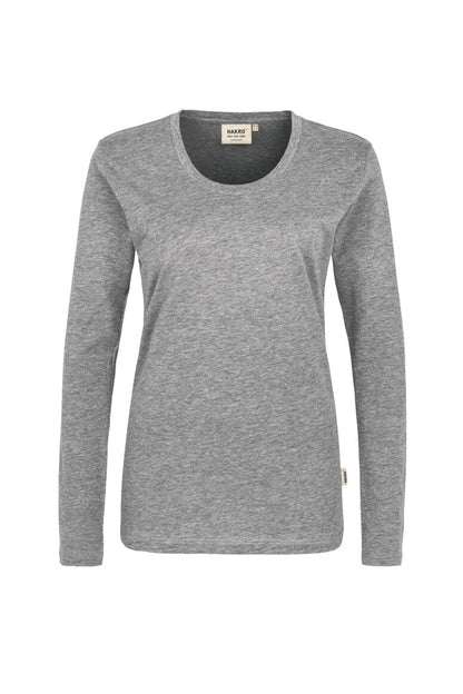 HAKRO Damen Longsleeve Classic - Grau meliert - 1