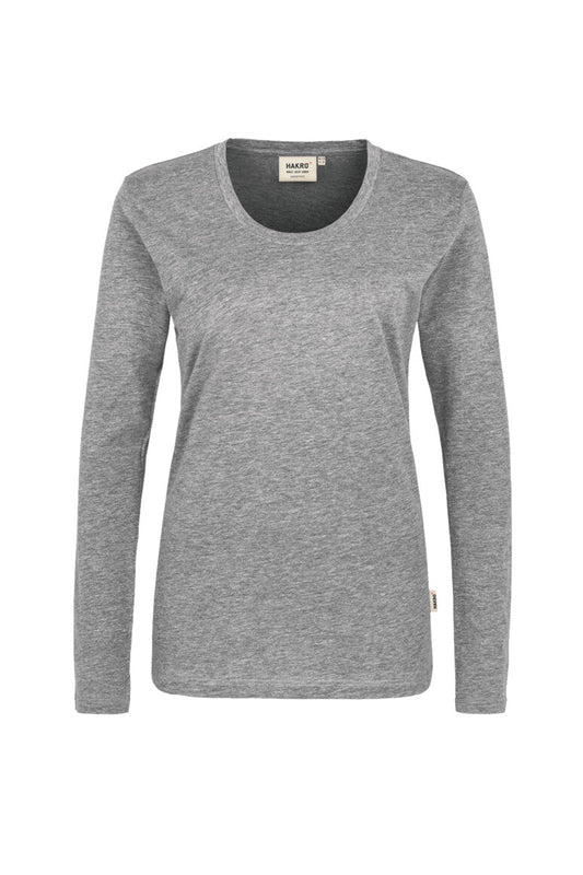 HAKRO Damen Longsleeve Classic - Grau meliert - 1