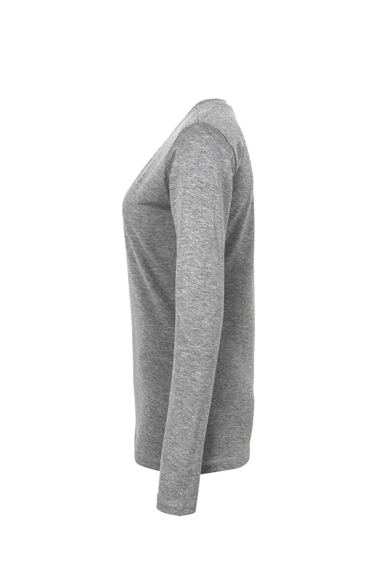 HAKRO Damen Longsleeve Classic - Grau meliert - 2