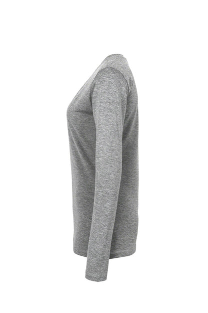 HAKRO Damen Longsleeve Classic - Grau meliert - 2