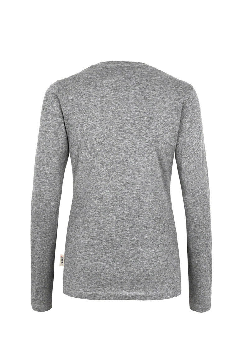 HAKRO Damen Longsleeve Classic - Grau meliert - 3